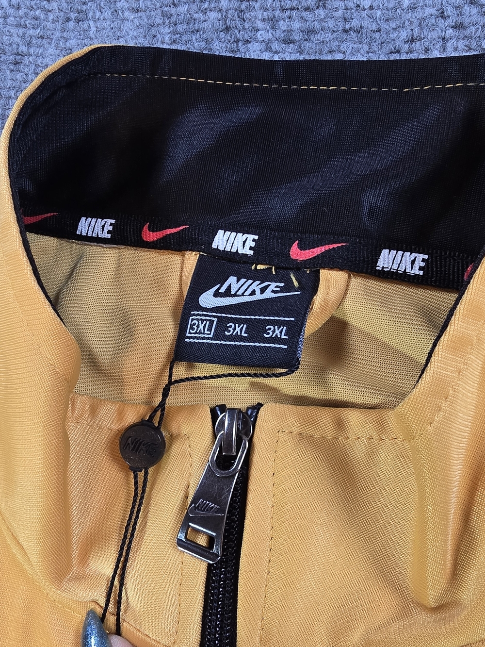 Nike Track Suit Mens 3XL Yellow Black Swoosh Full Zip Jacket Pants Set NWOT - Picture 2 of 11
